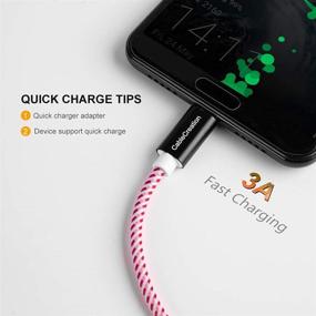 img 2 attached to 0,8-футовый короткий кабель USB C, кабель CableCreation USB A к USB C - оплетенный кабель быстрой зарядки, данные 3А 480 Мбит/с, совместим с MacBook Air, Chromebook Pixel, Galaxy S21, S20, S10 - 25 см/красный