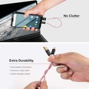 img 3 attached to 0,8-футовый короткий кабель USB C, кабель CableCreation USB A к USB C - оплетенный кабель быстрой зарядки, данные 3А 480 Мбит/с, совместим с MacBook Air, Chromebook Pixel, Galaxy S21, S20, S10 - 25 см/красный