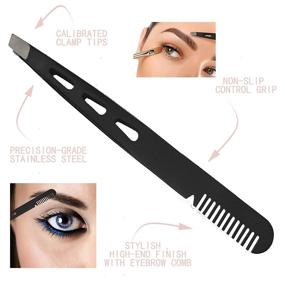 img 3 attached to Eyebrows，Professional Stainless Tweezers，Best Precision Remover，Eyelash Shave & Hair Removal