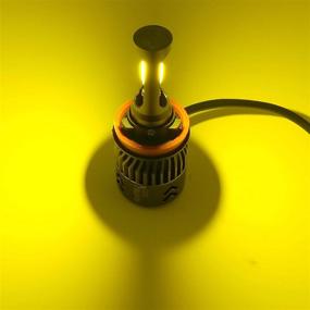 img 3 attached to 🚙 FANTELI H11 (H8, H9) 3000K Yellow LED Headlight Bulbs Conversion Kit - 72W 8000LM High Beam/Low Beam/Fog Lights Super Bright