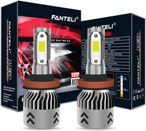 img 4 attached to 🚙 FANTELI H11 (H8, H9) 3000K Yellow LED Headlight Bulbs Conversion Kit - 72W 8000LM High Beam/Low Beam/Fog Lights Super Bright