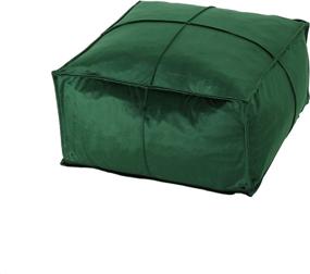 img 4 attached to 🪑 Emerald Velvet Square Bean Bag Ottoman by Christopher Knight Home