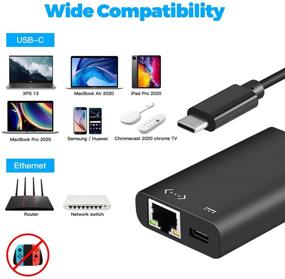 img 1 attached to 💻 Адаптер USB C к Ethernet с поддержкой зарядки 60W PD - совместим с MacBook Pro 2020, iPad Pro 2020, Samsung S20/S10, Huawei P40.