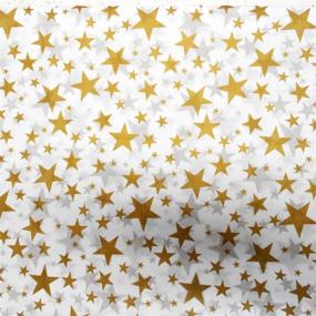 img 1 attached to 🌟 Shimmering Gold Metallic Tissue Paper with Large Matte Gold Stars - Pack of 50 Sheets