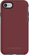 📱 корпус otterbox symmetry series для iphone se (2-го поколения - 2020 года) и iphone 8/7 (не plus) - розничная упаковка - тонкие порты (коричнево-бордовый/сланецово-серый) логотип