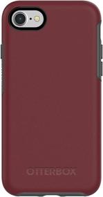 img 4 attached to 📱 Корпус OtterBox SYMMETRY SERIES для iPhone SE (2-го поколения - 2020 года) и iPhone 8/7 (не Plus) - Розничная упаковка - Тонкие порты (Коричнево-бордовый/Сланецово-серый)