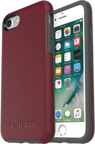 img 3 attached to 📱 Корпус OtterBox SYMMETRY SERIES для iPhone SE (2-го поколения - 2020 года) и iPhone 8/7 (не Plus) - Розничная упаковка - Тонкие порты (Коричнево-бордовый/Сланецово-серый)