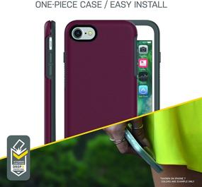 img 1 attached to 📱 OtterBox SYMMETRY SERIES Case for iPhone SE (2nd Gen - 2020) and iPhone 8/7 (Not Plus) - Retail Packaging - Fine Port (Cordovan/Slate Grey)