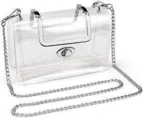 img 4 attached to 👛 Женская прозрачная сумка COROMAY - прозрачная сумка через плечо и стадионная сумка.