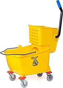 img 2 attached to 🧹 Simpli-Magic 79358 Commercial Mop Bucket - 26 Quart - Yellow with Side Press Wringer
