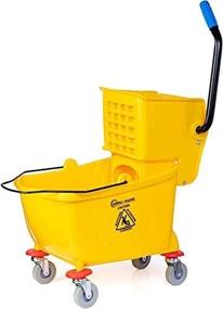 img 1 attached to 🧹 Simpli-Magic 79358 Commercial Mop Bucket - 26 Quart - Yellow with Side Press Wringer
