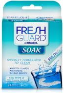 🦷 fresh guard soak by efferdent: optimal care for guards, retainers & clear braces, 24 count logo