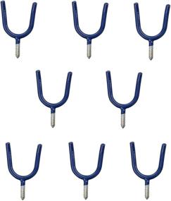 img 1 attached to 🔧 8 Pack of Extra Strong Heavy Duty Wall Mount Tool Hooks - Ultimate Organization Solution
