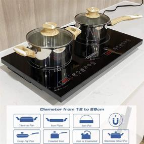 img 1 attached to COOKPAD 1800W Dual Induction Cooktop with 2 Burners, LED Lights, Child Safety Lock, Sensor Touch Control - Enhanced SEO