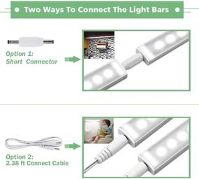 img 1 attached to 💡 ASOKO Dimmable LED Under Cabinet Lighting: Daylight White 4000K, Linkable 12 Inch LED Bars for Kitchen Shelf
