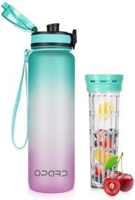 img 3 attached to 💧 Opard 32oz Sports Water Bottle: Stay Hydrated with Motivational Time Marker, BPA Free Tritan and Filter, Perfect for Gym and Outdoor Activities