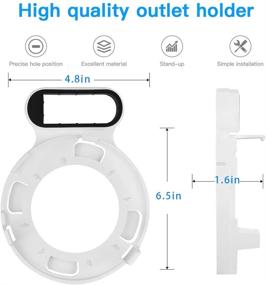img 2 attached to 🔌 Organize and Optimize: TIUIHU Outlet Holder Mount for TP-Link Deco M5 WiFi System - No Cord Clutter and Space-Saving Router Bracket (2-Pack)