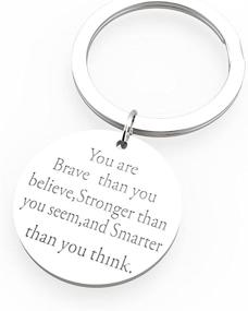 img 1 attached to 🔑 Inspiring Believe Think Keychain: Motivating Teenage Keyring