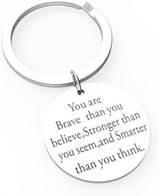 img 2 attached to 🔑 Inspiring Believe Think Keychain: Motivating Teenage Keyring