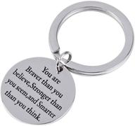 🔑 inspiring believe think keychain: motivating teenage keyring logo