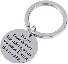 img 4 attached to 🔑 Inspiring Believe Think Keychain: Motivating Teenage Keyring