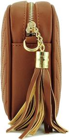 img 2 attached to Simple Shoulder Crosbody Tassel Zipper Women's Handbags & Wallets for Crossbody Bags