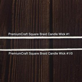 img 1 attached to 🕯️ Superior Quality Square Braid Cotton Candle Wick - #1/0