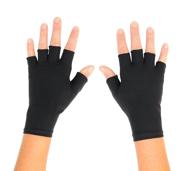 черные перчатки protexgloves original без пальцев среднего размера логотип