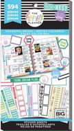 📒 get organized with the me & my big ideas sticker value pack for classic planner - the happy planner scrapbooking supplies - colorful boxes theme - multi-color - perfect for projects & albums - 30 sheets, 594 stickers total logo