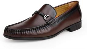 img 4 attached to ERGGU Cowhide Leather Loafers Softsole Men's Shoes for Loafers & Slip-Ons