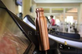 img 3 attached to 🏺 Cretoni Copperlin Classic-Series Pure Copper Water Bottle: Original Matte Smooth Style, Ayurvedic Copper Vessel for Sports, Fitness, Yoga, Natural Health Benefits - 900ml