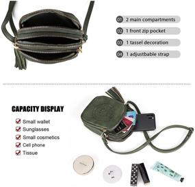 img 1 attached to Stylish Triple Pocket Leather Crossbody Handbags & Wallets for Women - Versatile Crossbody Bags