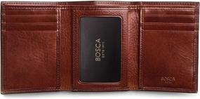 img 1 attached to 👝 Bosca Men's Accessories: Genuine Leather Double Trifold Wallet