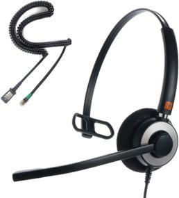 img 4 attached to 🎧 IPD IPH-160 Professional Monaural Noise Cancelling Corded Call Center/Office Headset with U10P-S Bottom Cable Compatible with Yealink, Snom, Panasonic, and LG IP Phones