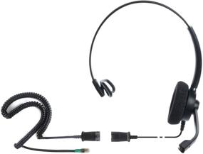 img 2 attached to 🎧 IPD IPH-160 Professional Monaural Noise Cancelling Corded Call Center/Office Headset with U10P-S Bottom Cable Compatible with Yealink, Snom, Panasonic, and LG IP Phones