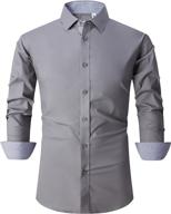 👔 regular fit long sleeve button down shirts for men by samerm - available in sizes s-2xl логотип