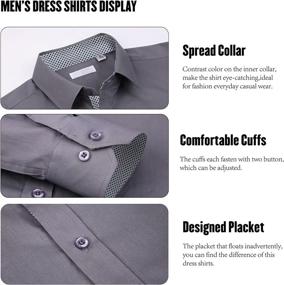 img 2 attached to 👔 Regular Fit Long Sleeve Button Down Shirts for Men by SAMERM - Available in Sizes S-2XL