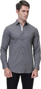 img 1 attached to 👔 Regular Fit Long Sleeve Button Down Shirts for Men by SAMERM - Available in Sizes S-2XL