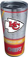 tervis kansas city chiefs insulated tumbler cup - triple walled, 20oz - stainless steel, edge - keeps drinks cold & hot logo