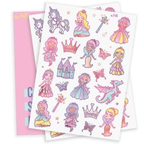 img 3 attached to Fetti Princess Temporary Tattoos Kids