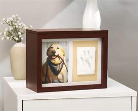 img 1 attached to 🐾 Pearhead Pet Photo Memory Box and Paw Print Impression Kit: Preserve Cherished Memories of Your Beloved Dog or Cat in Espresso Finish