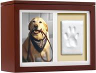 🐾 pearhead pet photo memory box and paw print impression kit: preserve cherished memories of your beloved dog or cat in espresso finish logo