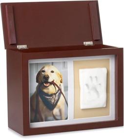 img 3 attached to 🐾 Pearhead Pet Photo Memory Box and Paw Print Impression Kit: Preserve Cherished Memories of Your Beloved Dog or Cat in Espresso Finish