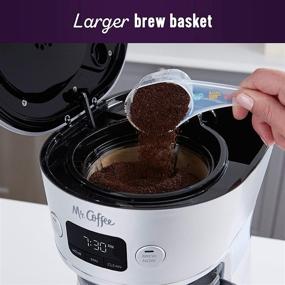 img 2 attached to 🇷🇺 Приготовьте изысканное кофе легко с помощью кофеварки Mr. Coffee Easy Measure на 12 чашек с программируемой функцией и золотым многоразовым фильтром.