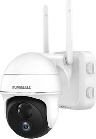 img 4 attached to Беспроводная Wi-Fi камера для наружного использования Zumimall с батареей на 15000mAh – ночное видение 1080P, сигнал тревоги по движению, двухстороннее аудио