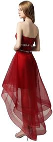 img 1 attached to 👗 Sarahbridal Burgundy Beaded Evening Homecoming Dress for Women - High-Quality Clothing