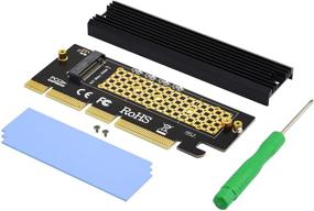 img 4 attached to 💿 ADWITS PCI Express 3.0 NVMe & AHCI SSD Adapter Card with Heat Sink - Compatible with Samsung 960 970 EVO PRO, WD Black, and More