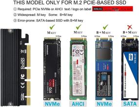 img 3 attached to 💿 ADWITS PCI Express 3.0 NVMe & AHCI SSD Adapter Card with Heat Sink - Compatible with Samsung 960 970 EVO PRO, WD Black, and More