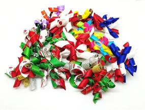 img 3 attached to 🐶 Colorful Curly Hair Accessories Pack of 20 for Pet Small Dogs and Cats - Grooming Supplies with Rubber Bands - PET SHOW