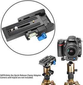img 2 attached to 📸 Neewer Quick Shoe Plate Adapter with 1/4 3/8 inch Screws for DSLR Camera Camcorder Tripod Monopod, Compatible with Manfrotto 501HDV 503HDV 701HDV 577/519/561/Q5 - Aluminum Alloy